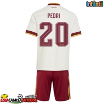 Camisa de Futebol Espanha Pedri Gonzalez #20 Equipamento Secundário Infantil Mundo 2026 Manga Curta (+ Calças curtas)
